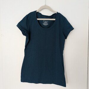 Fair Indigo Slim Organic Scoop Neck Tee